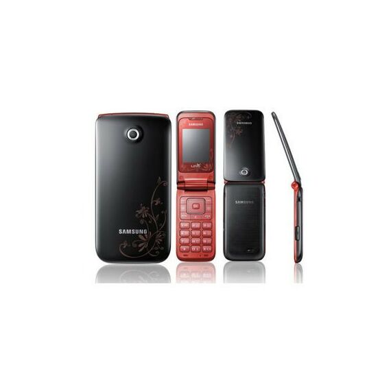 Сотовые телефоны GSM: Сотовый телефон Samsung GT-E2530 La Fleur Scarlet Red QuadBand, раскладушка, LCD160x128@256K + 96x96@mono, GPRS+BT, microSD, MP3, FM фотографии