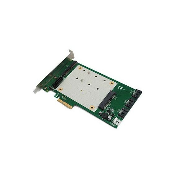 Контроллеры: Контроллер Espada FG-EST19A-1-BU01 PCI-Ex4, SATA 6Gb/s, 3.port-int, mSATA,2xM.2 22xx B OEM фотографии