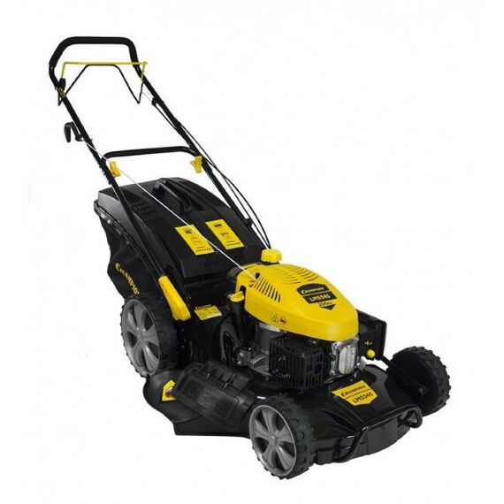 Газонокосилки: Газонокосилка бензиновая Champion LM5345 4.4кВт, привод 530мм, 75л, 25-75мм, 1рычаг/7, 39.6кг, 4в1 фотографии