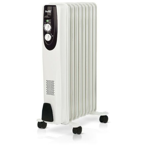 Масляные радиаторы: Масляный радиатор Ballu Classic BOH/CL-09WRN мощность обогрева 2000 Вт, число секций: 9, термостат, колеса для перемещения, цвет белый фотографии