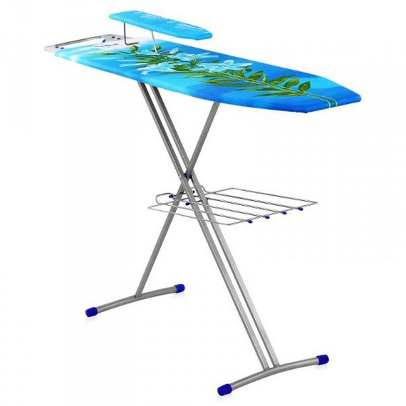 Гладильные доски, сушилки для белья: Гладильная доска  НИКА Н3+ 34.5 см x 122 см, доска - МДФ, подутюжник, удлинитель, серебристый фотографии