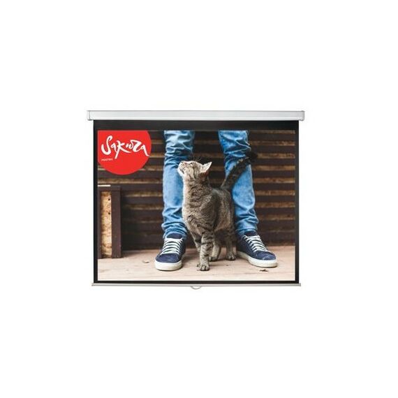 Экраны для проекторов: Экран Sakura Wallscreen 1:1 SCPSW-183x183 183x183 см, настенно-потолочный рулонный белый, 102" фотографии