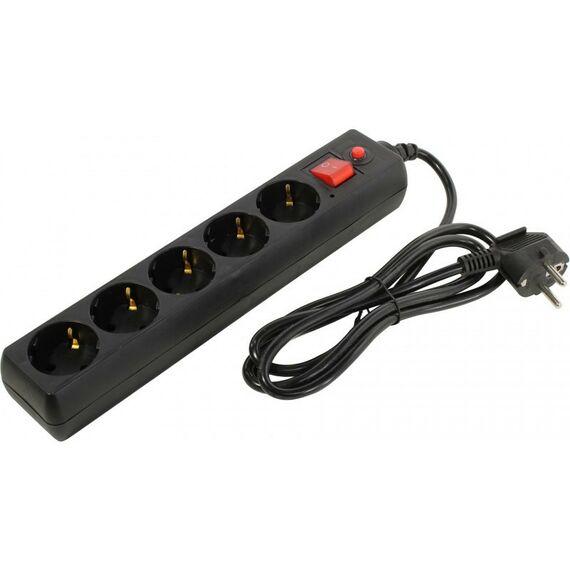Сетевые фильтры: Сетевой фильтр BURO 500SH-1.8-B 1.8м, 5 розеток фотографии