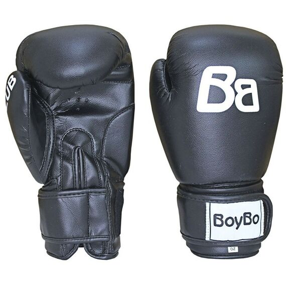 Оборудование для единоборств: Перчатки боксерские BoyBo 12 унц черные кож.зам. фотографии
