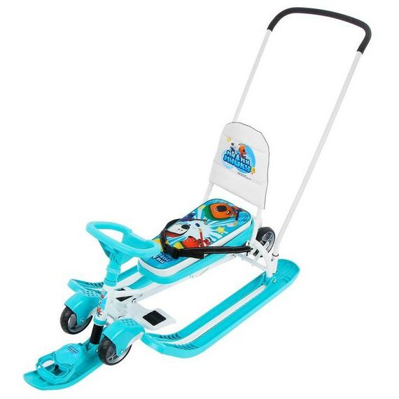 Снегокаты: Снегокат с колёсами  Тимка спорт 6 «Ми-ми-мишки» цвет бирюзовый фотографии