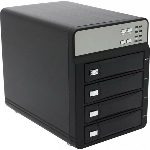 Аксессуары для жестких дисков: Бокс для жесткого диска AgeStar 3C4B3A1-Black BOX для внешнего подключения 4x3.5" SATA HDD, USB3.0/eSATA фотографии