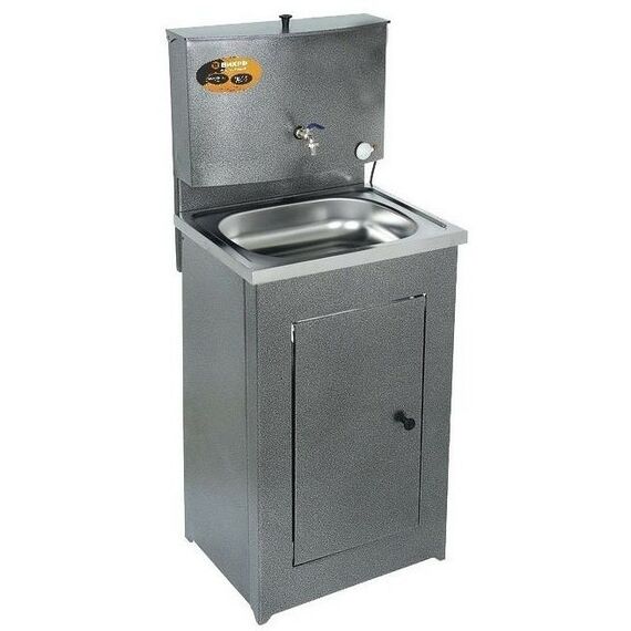 Умывальники: Умывальник дачный Вихрь 74/4/3 с подогревом, нержавеющая мойка, цвет серебро фотографии