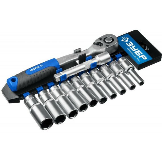 Наборы инструментов и ключи: Набор торцовых головок Зубр Профессионал ТБ-12У 12 предметов [27650-H12] фотографии