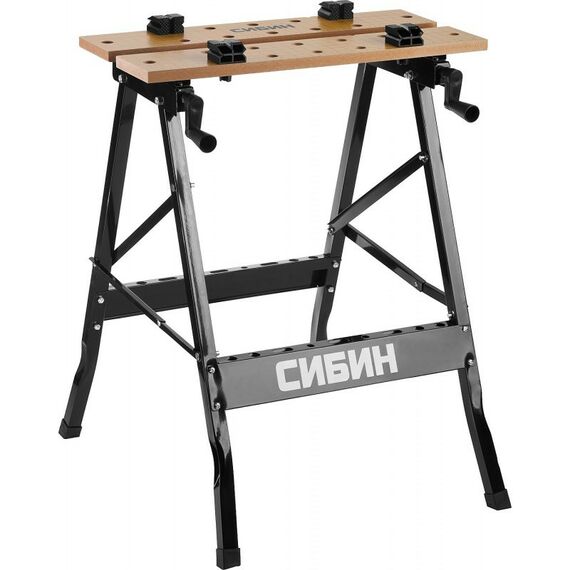 Тиски, струбцины, наковальни, верстаки: Верстак столярный складной СИБИН 38723 фотографии
