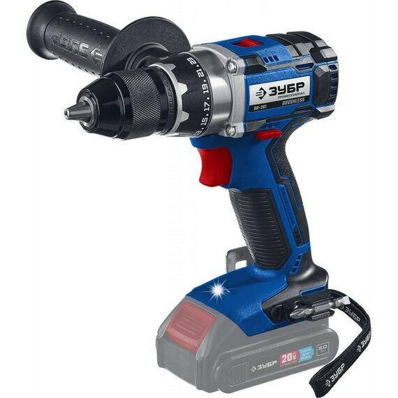 Дрели и шуруповерты: Бесщеточная дрель-шуруповерт Зубр Профессионал DB-201 20В, без АКБ, в коробке фотографии