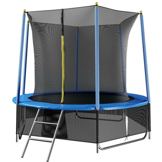 Батуты: Батут Winner Classic 8 футов / 244 см верхняя + нижняя защитные сетки и лестница в комплекте фотографии