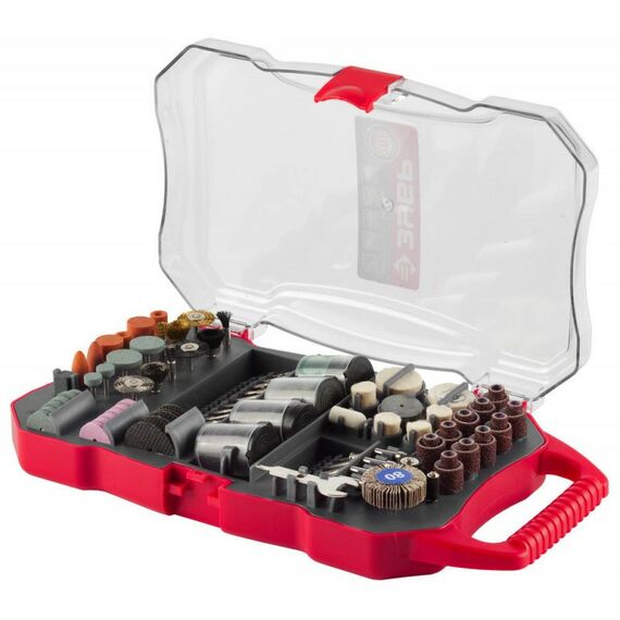 Прямошлифовальные машины (граверы): Набор мини-насадок для гравировальных машин Зубр 35901-H208 208 предметов фотографии