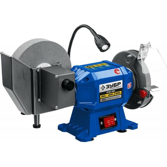 Точильные станки: Заточной станок для мокрого и сухого шлифования Зубр ПТМ-150 d150 / d200 мм, 500 Вт фотографии
