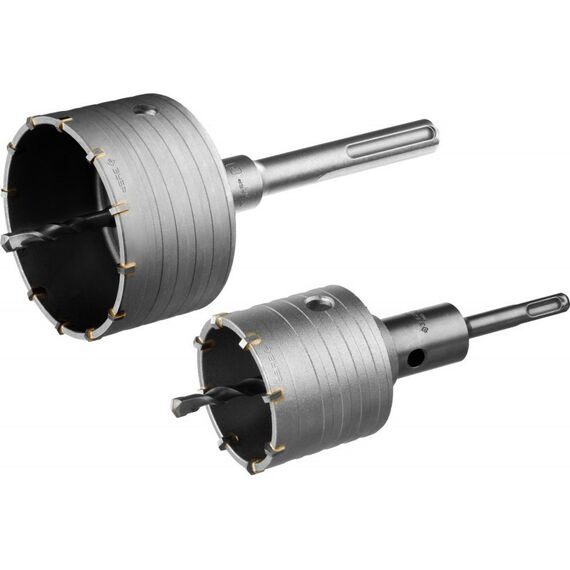 Буры, пики, коронки, сверла: Набор коронок по бетону с оснасткой Зубр Профессионал 29185-H2-2 d = 68, 100 мм, кейс фотографии