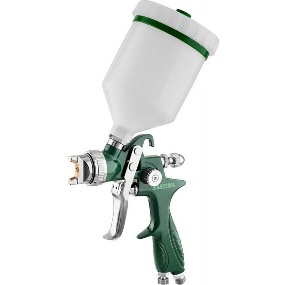 Пневмокраскопульты: Краскопульт пневматический KRAFTOOL AirKraft 1.4мм HVLP, c верхним бачком [06522-1.4] фотографии