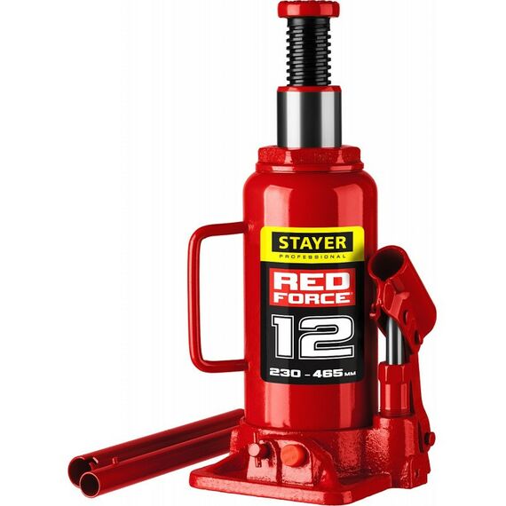 Домкраты: Домкрат бутылочный гидравлический STAYER RED FORCE 12т 230-465мм [43160-12_z01] фотографии