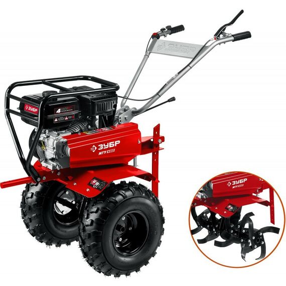 Культиваторы: Усиленный бензиновый мотоблок с понижающей передачей Зубр МТУ-450 7 л.с. фотографии