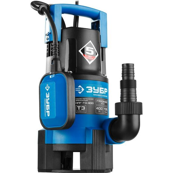 Насосы и насосные станции: Дренажный насос для грязной воды Зубр Профессионал НПГ-Т3-400 400 Вт фотографии