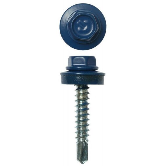 Саморезы: Саморезы СКД кровельные Зубр Профессионал 29 х 4.8 мм RAL 5005 синий насыщенный, 2 500 шт, для деревянной обрешетки [4-300310-48-029-5005] фотографии