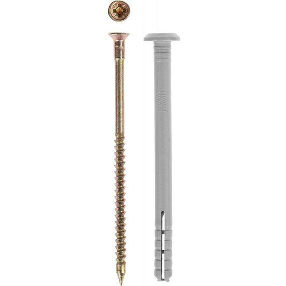 Дюбели: Дюбель-гвоздь полипропиленовый Зубр 6 x 40 мм грибовидный бортик, 1700 шт [4-301350-06-040] фотографии