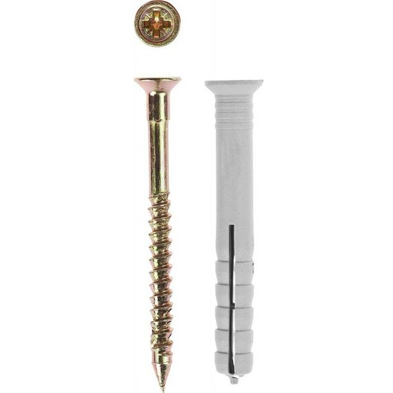 Дюбели: Дюбель-гвоздь полипропиленовый Зубр 8 x 80 мм потайный бортик, 800 шт [4-301340-08-080] фотографии