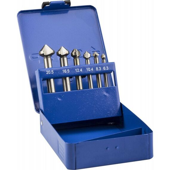 Буры, пики, коронки, сверла: Набор зенкеров Зубр 29730-H6 6 шт, М3-М10 фотографии