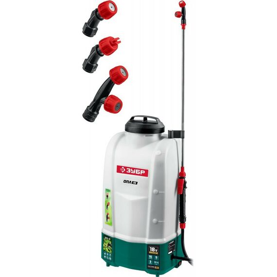 Опрыскиватели садовые: Опрыскиватель аккумуляторный Зубр ОПЛ-15 15 л бак, без АКБ, Li-Ion 18В фотографии