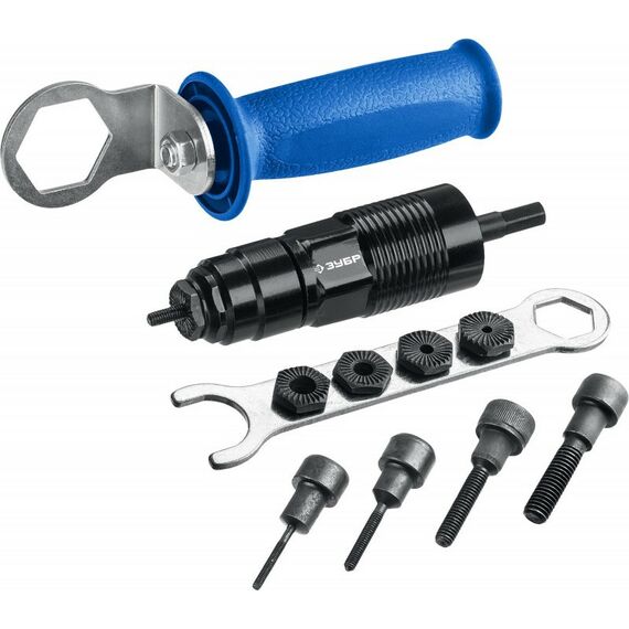 Патроны и оснастка для электроинструмента: Насадка-заклепочник на шуруповерт Зубр Профессионал НР-М8 [31221] фотографии