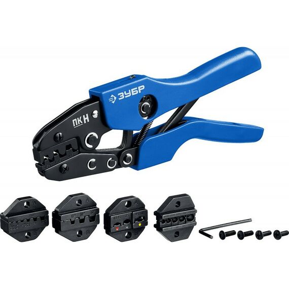 Электромонтажный инструмент: Набор пресс-клещи Зубр Профессионал ПК-Н 5 матриц, в кейсе [45455] фотографии
