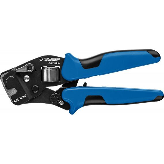 Электромонтажный инструмент: Пресс-клещи торцевые для втулочных наконечников Зубр Профессионал ПКТ-16-4 0.25 - 16 мм.кв [22694] фотографии