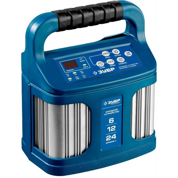 Зарядные и пуско-зарядные устройства: Универсальное зарядное устройство Зубр УЗУ-240 6/12/24 В, 2-12А [59305] фотографии