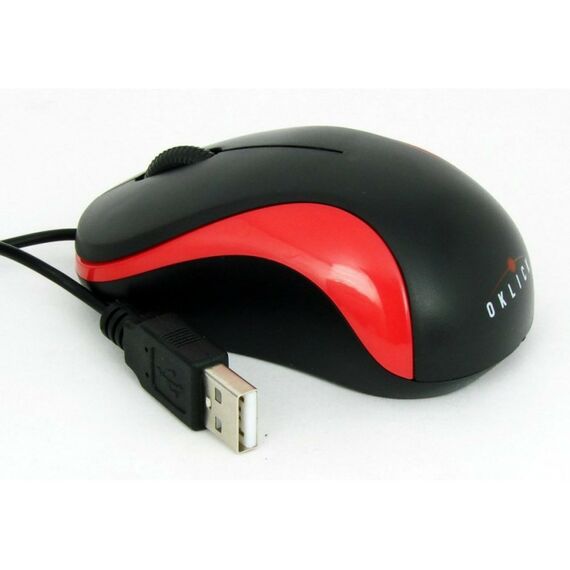 Мыши: Мышь Oklick 115S черный/красный оптическая 1000dpi USB для ноутбука 2but [711637] фотографии