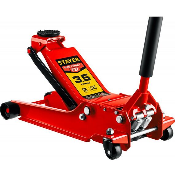 Домкраты: Подкатной домкрат универсальный для СТО STAYER RED FORCE F-37 3.5т 98-535мм [43158-3.5] фотографии