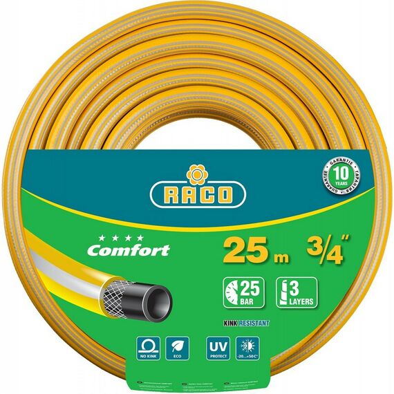 Шланги, системы водопровода и автополива:  RACO COMFORT 3/4" 25 м 25 атм трёхслойный армированный [40303-3/4-25_z01] фотографии