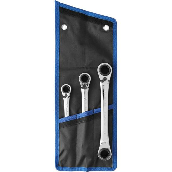 Наборы инструментов и ключи: Набор накидных гаечных ключей трещоточных Зубр 27105-H3 3 шт, 8 - 19 мм фотографии