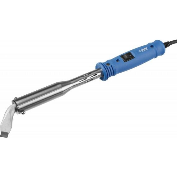 Паяльное оборудование: Высокомощный электропаяльник Зубр Ceramic PRO 200Вт с пластиковой рукояткой, выключателем, клин [55301-200] фотографии