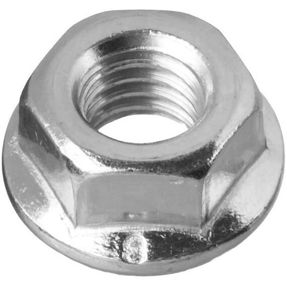 Метрический крепеж: Гайка Зубр M6 DIN 6923 с фланцем, 5 кг, кл. пр. 6, оцинкованная [303630-06] фотографии