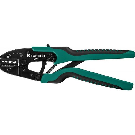 Электромонтажный инструмент: Пресс-клещи для медных наконечников и гильз KRAFTOOL CP-4 0.5 - 10 мм.кв [45461-4] фотографии