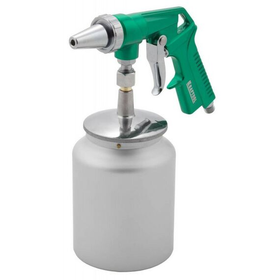 Пневмокраскопульты: Пистолет пескоструйный KRAFTOOL EXPERT QUALITAT 06583 с нижним бачком 1000мл, рабочее давление 5 атмосфер фотографии