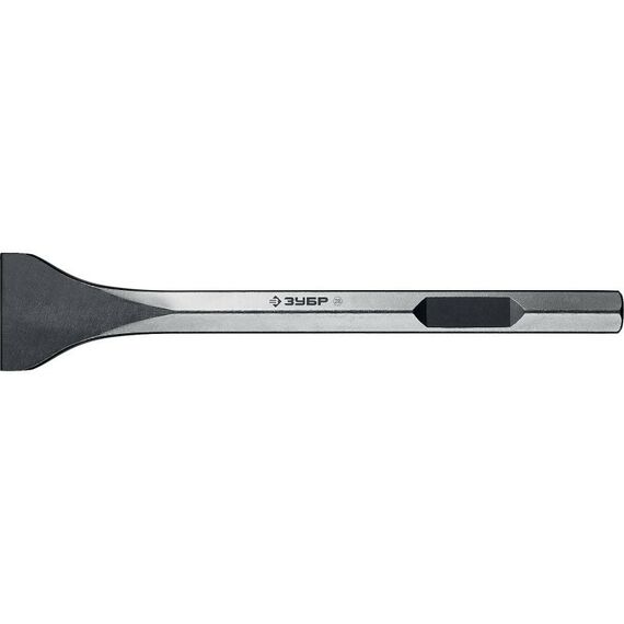 Буры, пики, коронки, сверла: Зубило лопаточное Зубр БУРАН HEX 28 80х400 мм [29372-80-400] фотографии