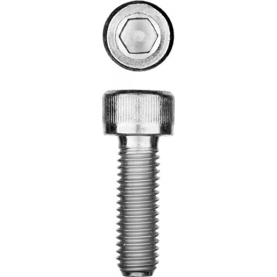 Метрический крепеж: Винт Зубр М10x20 мм DIN 912, 5 кг (230 шт.), кл. пр. 8.8, оцинкованный [30318-10-020] фотографии