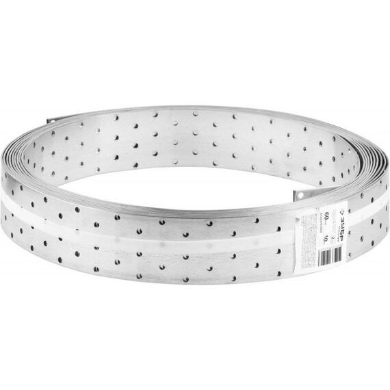 Перфорированный крепеж: Перфорированная монтажная лента Зубр ПЛ-2.0 60х2мм, 10м [310245-060] фотографии