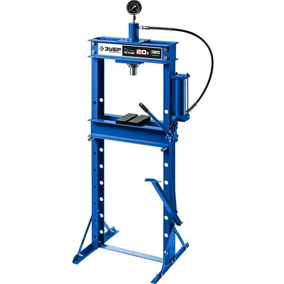 Прессы, растяжки, обратные молотки: Пресс гидравлический Зубр Профессионал ПГН-20 20т с гидронасосом и манометром [43072-20] фотографии