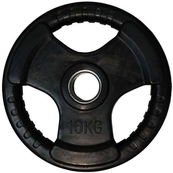 Диски d 50:  Диск обрезиненный 3 HANDLE черный D51 мм PROFI-FIT 10 кг фотографии