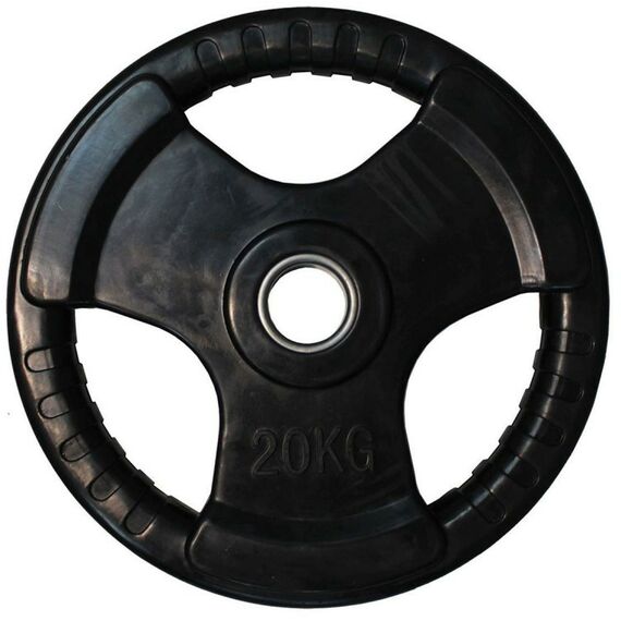 Диски d 50:  Диск обрезиненный 3 HANDLE черный D51 мм PROFI-FIT 20 кг фотографии