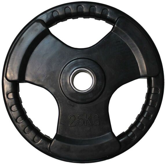 Диски d 50:  Диск обрезиненный 3 HANDLE черный D51 мм PROFI-FIT 25 кг фотографии