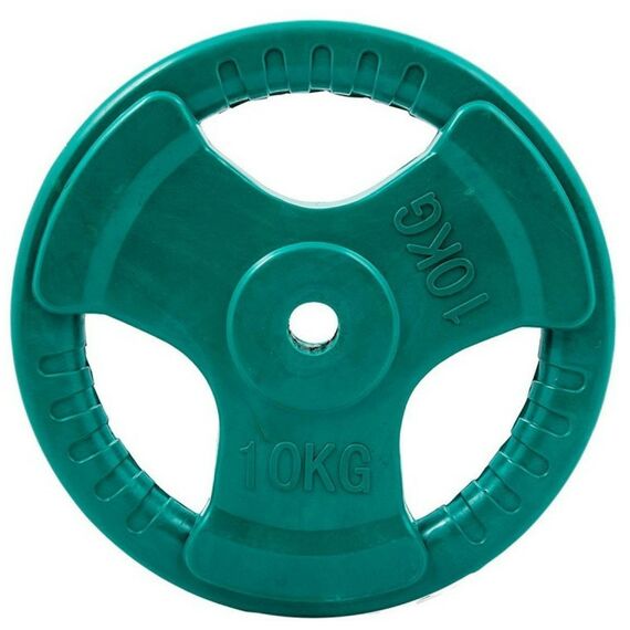 Диски d 25:  Диск обрезиненный 3 HANDLE цветной D26 мм PROFI-FIT 10 кг фотографии