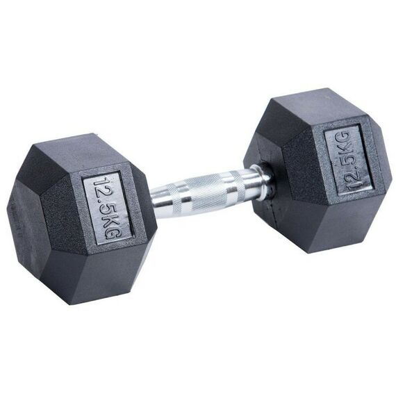 Гантели:  Гантель гексагональная обрезиненная PROFI-FIT 12,5 кг фотографии