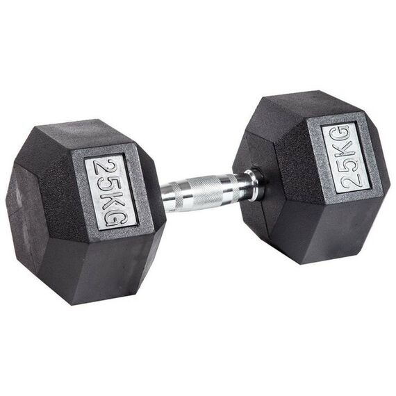 Гантели:  Гантель гексагональная обрезиненная PROFI-FIT 25 кг фотографии