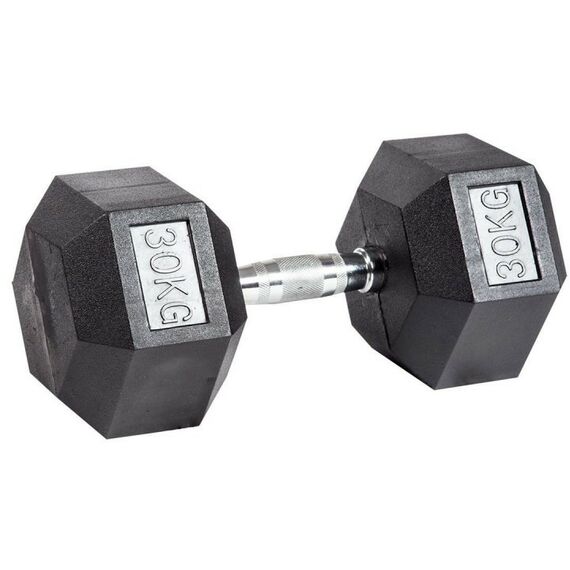 Гантели:  Гантель гексагональная обрезиненная PROFI-FIT 30 кг фотографии